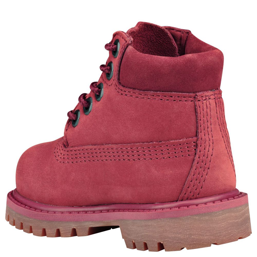 Timberland Kids 6-Inch Boots Toddler Premium Waterproof - Burgundy - India GK5302891